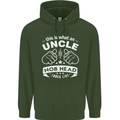 An Uncle Nob Head Looks Like Uncle's Day Mens 80% Cotton Hoodie Forest Green