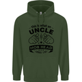 An Uncle Nob Head Looks Like Uncle's Day Mens 80% Cotton Hoodie Forest Green