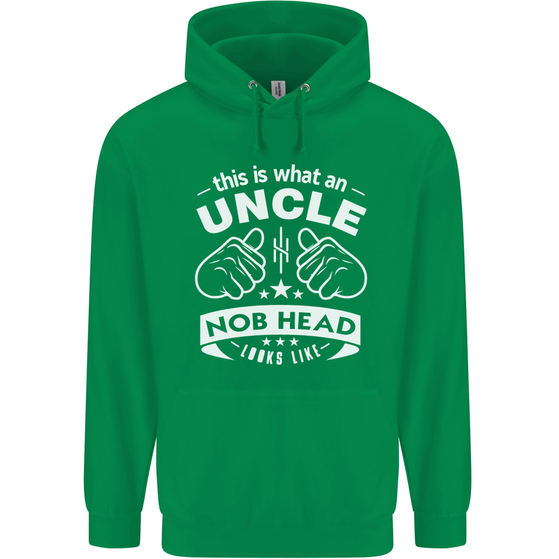 An Uncle Nob Head Looks Like Uncle's Day Mens 80% Cotton Hoodie Irish Green