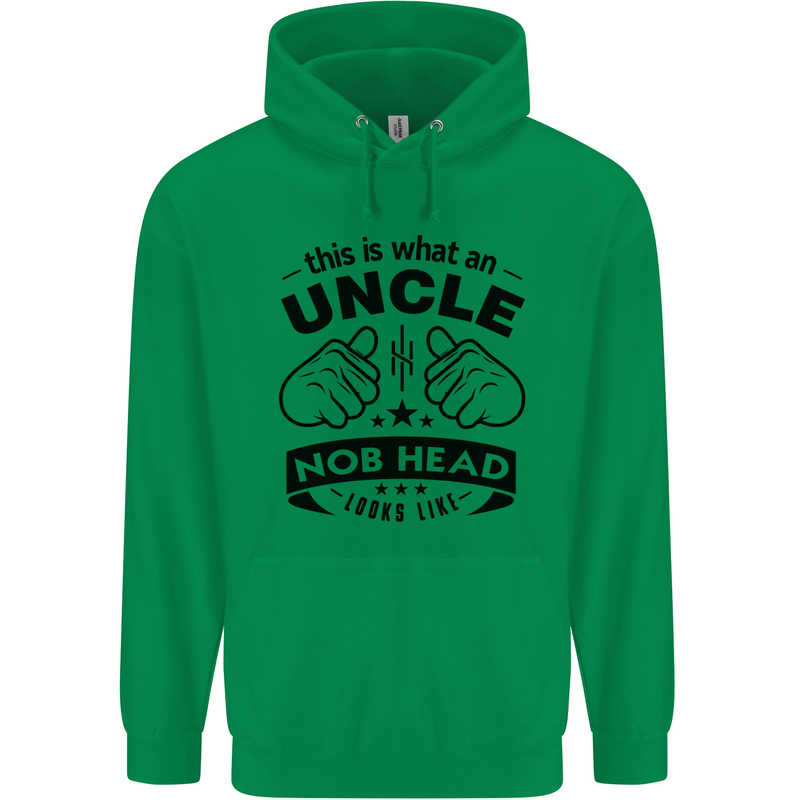 An Uncle Nob Head Looks Like Uncle's Day Mens 80% Cotton Hoodie Irish Green