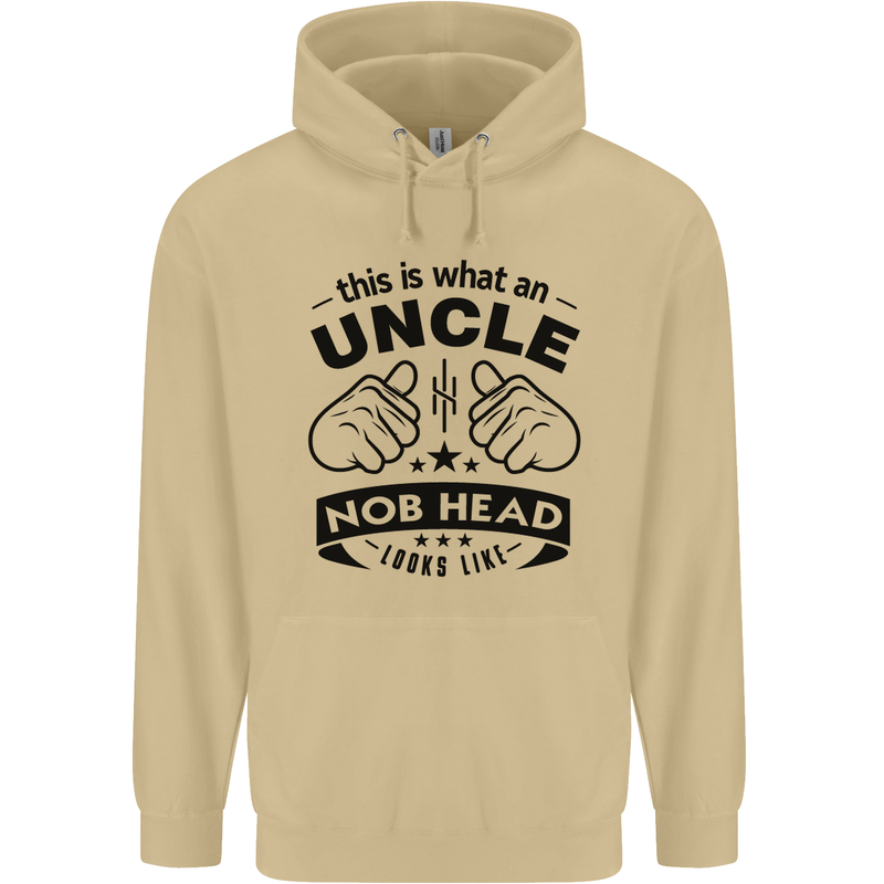 An Uncle Nob Head Looks Like Uncle's Day Mens 80% Cotton Hoodie Sand