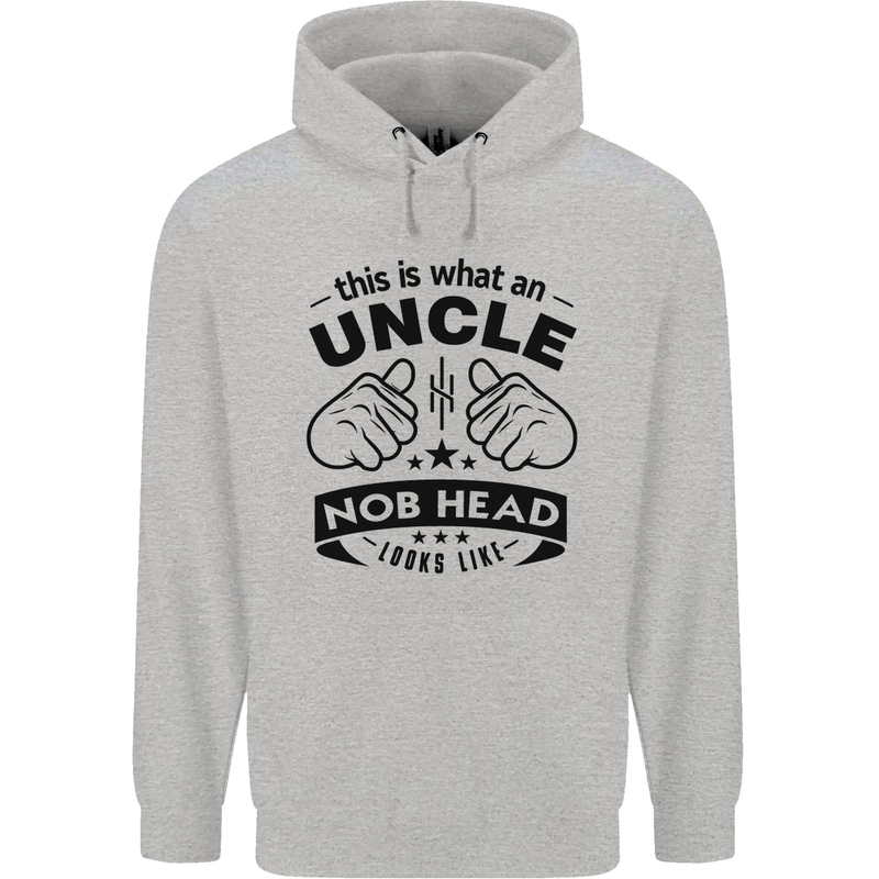 An Uncle Nob Head Looks Like Uncle's Day Mens 80% Cotton Hoodie Sports Grey