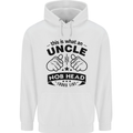 An Uncle Nob Head Looks Like Uncle's Day Mens 80% Cotton Hoodie White