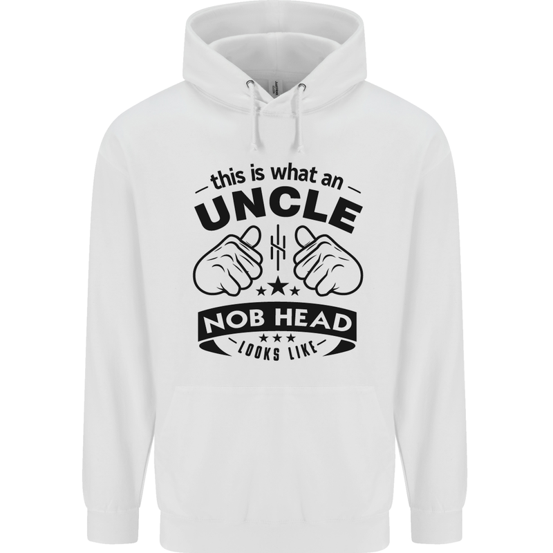 An Uncle Nob Head Looks Like Uncle's Day Mens 80% Cotton Hoodie White