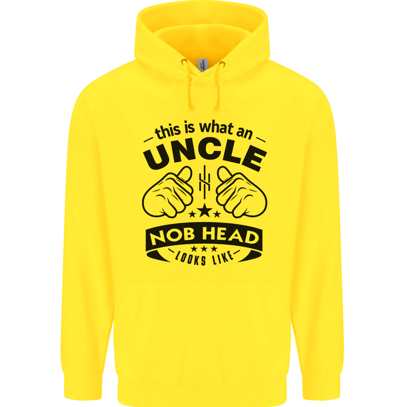 An Uncle Nob Head Looks Like Uncle's Day Mens 80% Cotton Hoodie Yellow