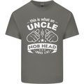 An Uncle Nob Head Looks Like Uncle's Day Mens Cotton T-Shirt Tee Top Charcoal