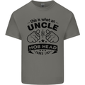 An Uncle Nob Head Looks Like Uncle's Day Mens Cotton T-Shirt Tee Top Charcoal