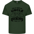 An Uncle Nob Head Looks Like Uncle's Day Mens Cotton T-Shirt Tee Top Forest Green