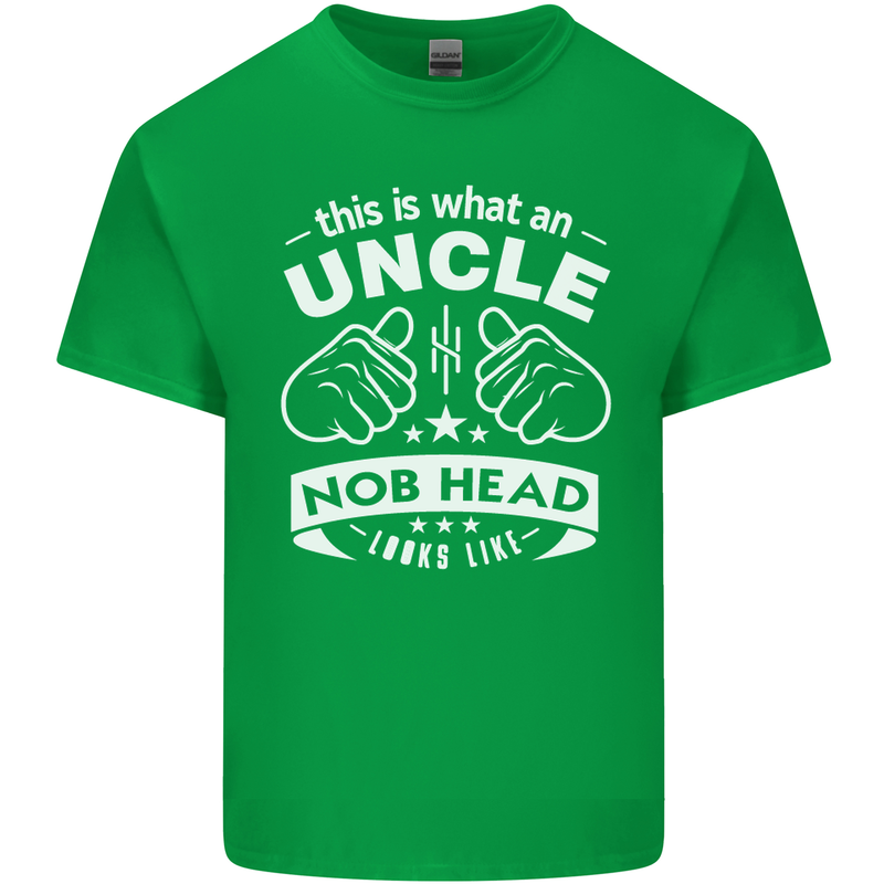 An Uncle Nob Head Looks Like Uncle's Day Mens Cotton T-Shirt Tee Top Irish Green