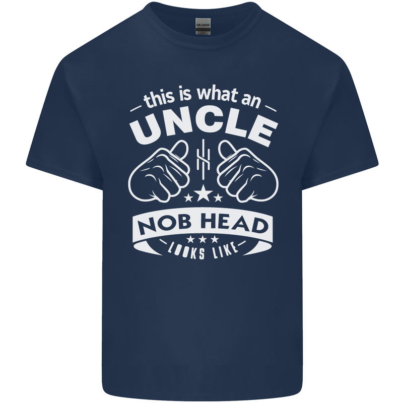 An Uncle Nob Head Looks Like Uncle's Day Mens Cotton T-Shirt Tee Top Navy Blue