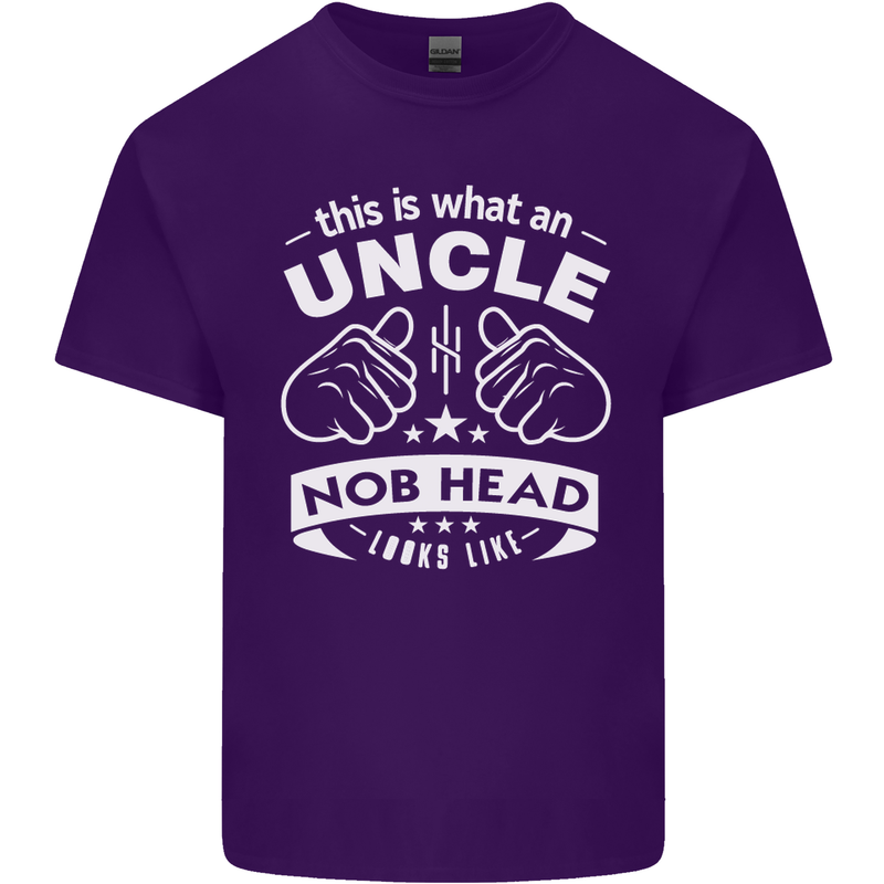 An Uncle Nob Head Looks Like Uncle's Day Mens Cotton T-Shirt Tee Top Purple