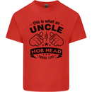 An Uncle Nob Head Looks Like Uncle's Day Mens Cotton T-Shirt Tee Top Red