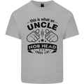 An Uncle Nob Head Looks Like Uncle's Day Mens Cotton T-Shirt Tee Top Sports Grey