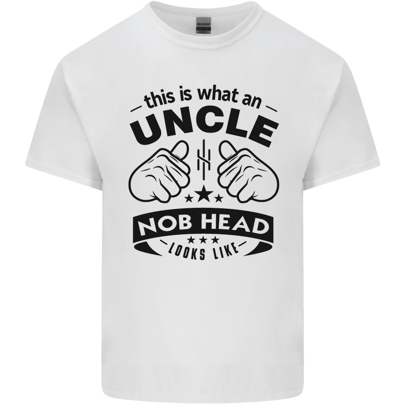 An Uncle Nob Head Looks Like Uncle's Day Mens Cotton T-Shirt Tee Top White