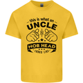 An Uncle Nob Head Looks Like Uncle's Day Mens Cotton T-Shirt Tee Top Yellow