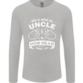 An Uncle Nob Head Looks Like Uncle's Day Mens Long Sleeve T-Shirt Sports Grey