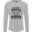 An Uncle Nob Head Looks Like Uncle's Day Mens Long Sleeve T-Shirt Sports Grey
