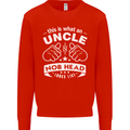 An Uncle Nob Head Looks Like Uncle's Day Mens Sweatshirt Jumper Bright Red