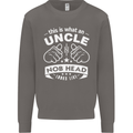 An Uncle Nob Head Looks Like Uncle's Day Mens Sweatshirt Jumper Charcoal