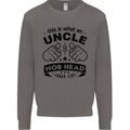 An Uncle Nob Head Looks Like Uncle's Day Mens Sweatshirt Jumper Charcoal