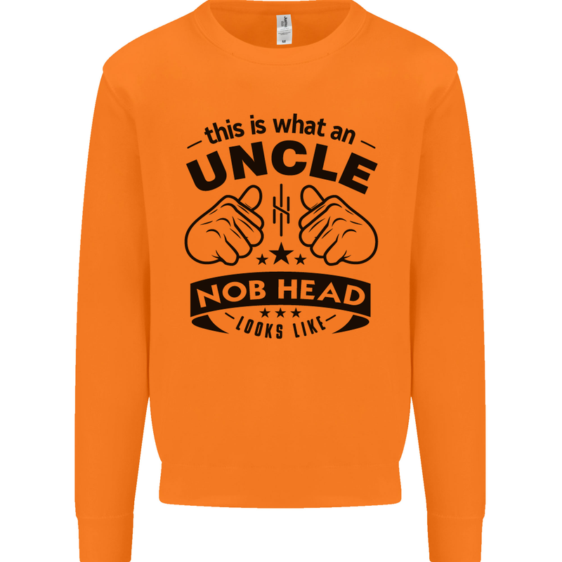 An Uncle Nob Head Looks Like Uncle's Day Mens Sweatshirt Jumper Orange