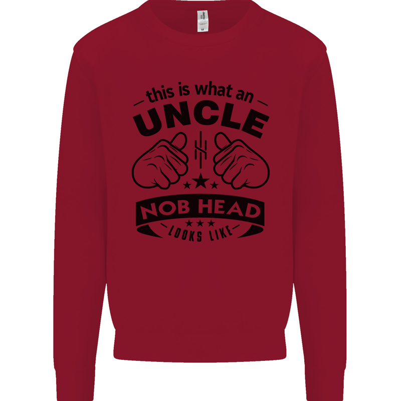 An Uncle Nob Head Looks Like Uncle's Day Mens Sweatshirt Jumper Red
