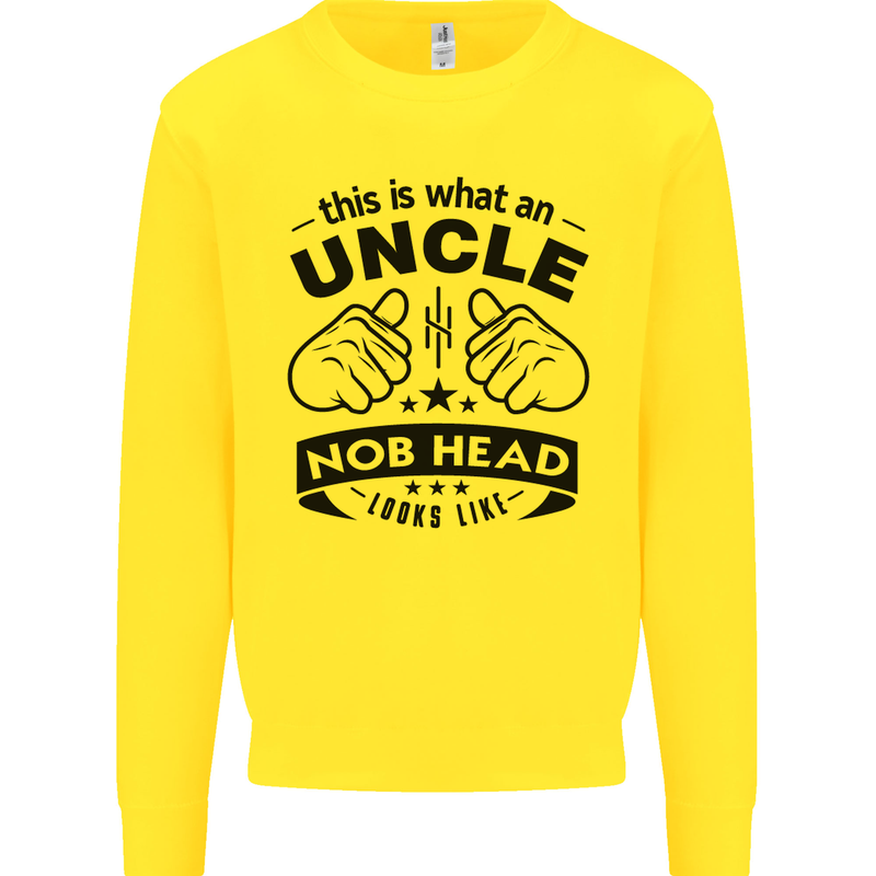 An Uncle Nob Head Looks Like Uncle's Day Mens Sweatshirt Jumper Yellow