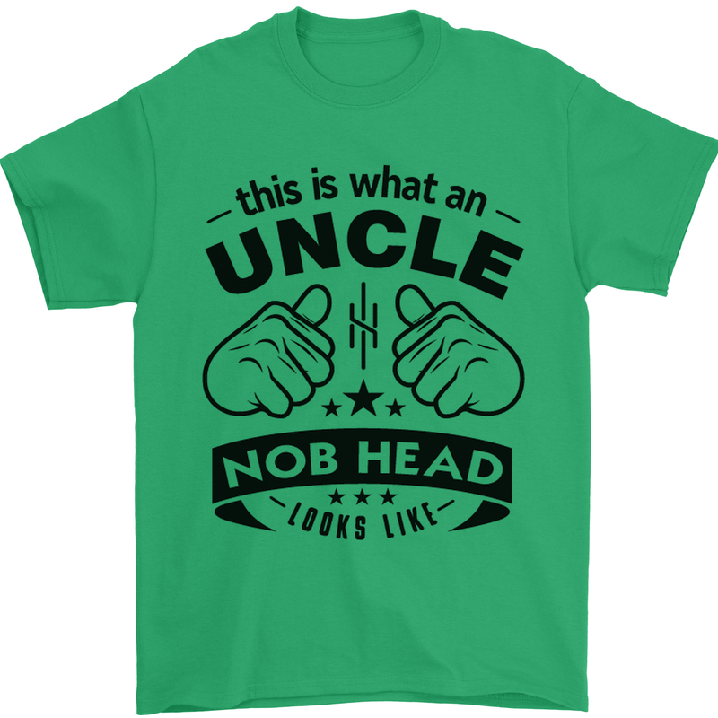 An Uncle Nob Head Looks Like Uncle's Day Mens T-Shirt Cotton Gildan Irish Green