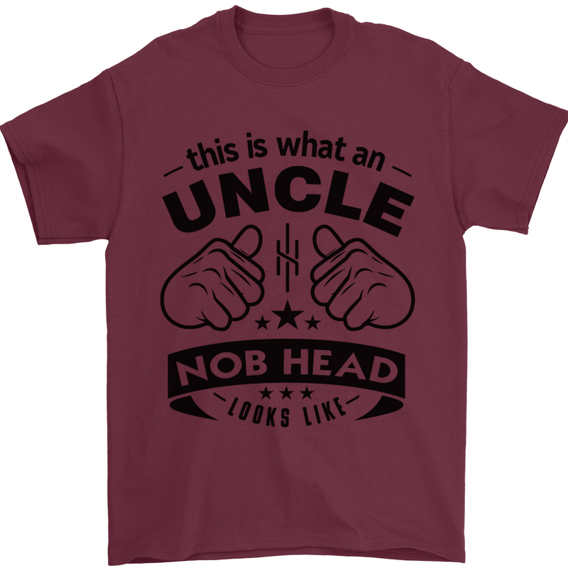 An Uncle Nob Head Looks Like Uncle's Day Mens T-Shirt Cotton Gildan Maroon