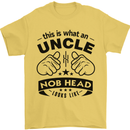 An Uncle Nob Head Looks Like Uncle's Day Mens T-Shirt Cotton Gildan Yellow