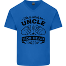An Uncle Nob Head Looks Like Uncle's Day Mens V-Neck Cotton T-Shirt Royal Blue