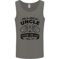 An Uncle Nob Head Looks Like Uncle's Day Mens Vest Tank Top Charcoal