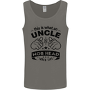 An Uncle Nob Head Looks Like Uncle's Day Mens Vest Tank Top Charcoal