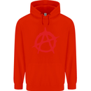 Anarchist Anarchism Logo Symbol Activist Childrens Kids Hoodie Bright Red