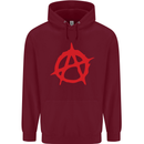 Anarchist Anarchism Logo Symbol Activist Childrens Kids Hoodie Maroon
