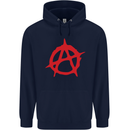 Anarchist Anarchism Logo Symbol Activist Childrens Kids Hoodie Navy Blue