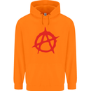 Anarchist Anarchism Logo Symbol Activist Childrens Kids Hoodie Orange