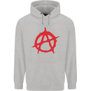 Anarchist Anarchism Logo Symbol Activist Childrens Kids Hoodie Sports Grey