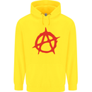 Anarchist Anarchism Logo Symbol Activist Childrens Kids Hoodie Yellow