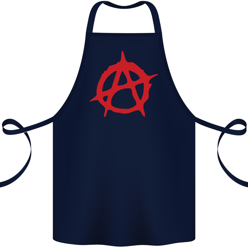 Anarchist Anarchism Logo Symbol Activist Cotton Apron 100% Organic Navy Blue