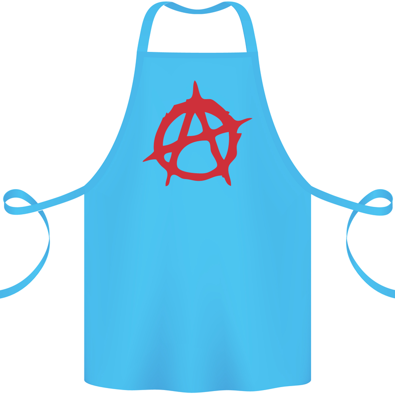 Anarchist Anarchism Logo Symbol Activist Cotton Apron 100% Organic Turquoise