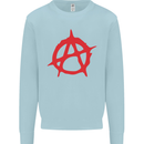 Anarchist Anarchism Logo Symbol Activist Kids Sweatshirt Jumper Light Blue