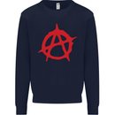 Anarchist Anarchism Logo Symbol Activist Kids Sweatshirt Jumper Navy Blue
