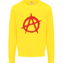 Anarchist Anarchism Logo Symbol Activist Kids Sweatshirt Jumper Yellow