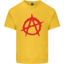 Anarchist Anarchism Logo Symbol Activist Kids T-Shirt Childrens Yellow
