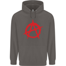 Anarchist Anarchism Logo Symbol Activist Mens 80% Cotton Hoodie Charcoal