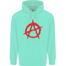 Anarchist Anarchism Logo Symbol Activist Mens 80% Cotton Hoodie Peppermint