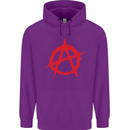 Anarchist Anarchism Logo Symbol Activist Mens 80% Cotton Hoodie Purple