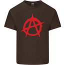 Anarchist Anarchism Logo Symbol Activist Mens Cotton T-Shirt Tee Top Dark Chocolate