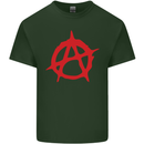 Anarchist Anarchism Logo Symbol Activist Mens Cotton T-Shirt Tee Top Forest Green